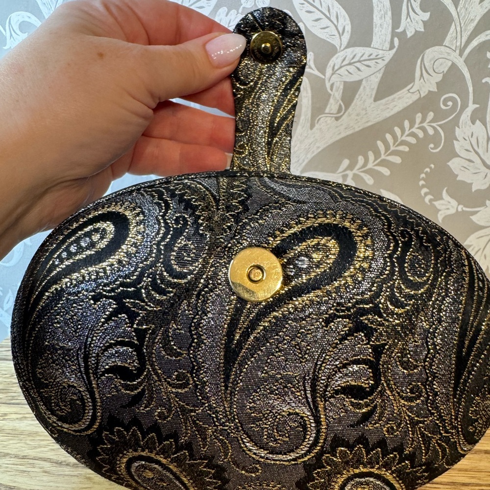 Whiting & Davis Evening Bag Clutch Shoulder Gray, Black, Silver & Gold - Picture 7 of 10